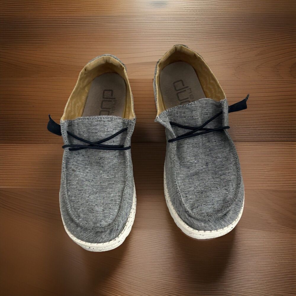 Hey Dude Wendy  Chambray White/Blue Size 9 Used No Box
